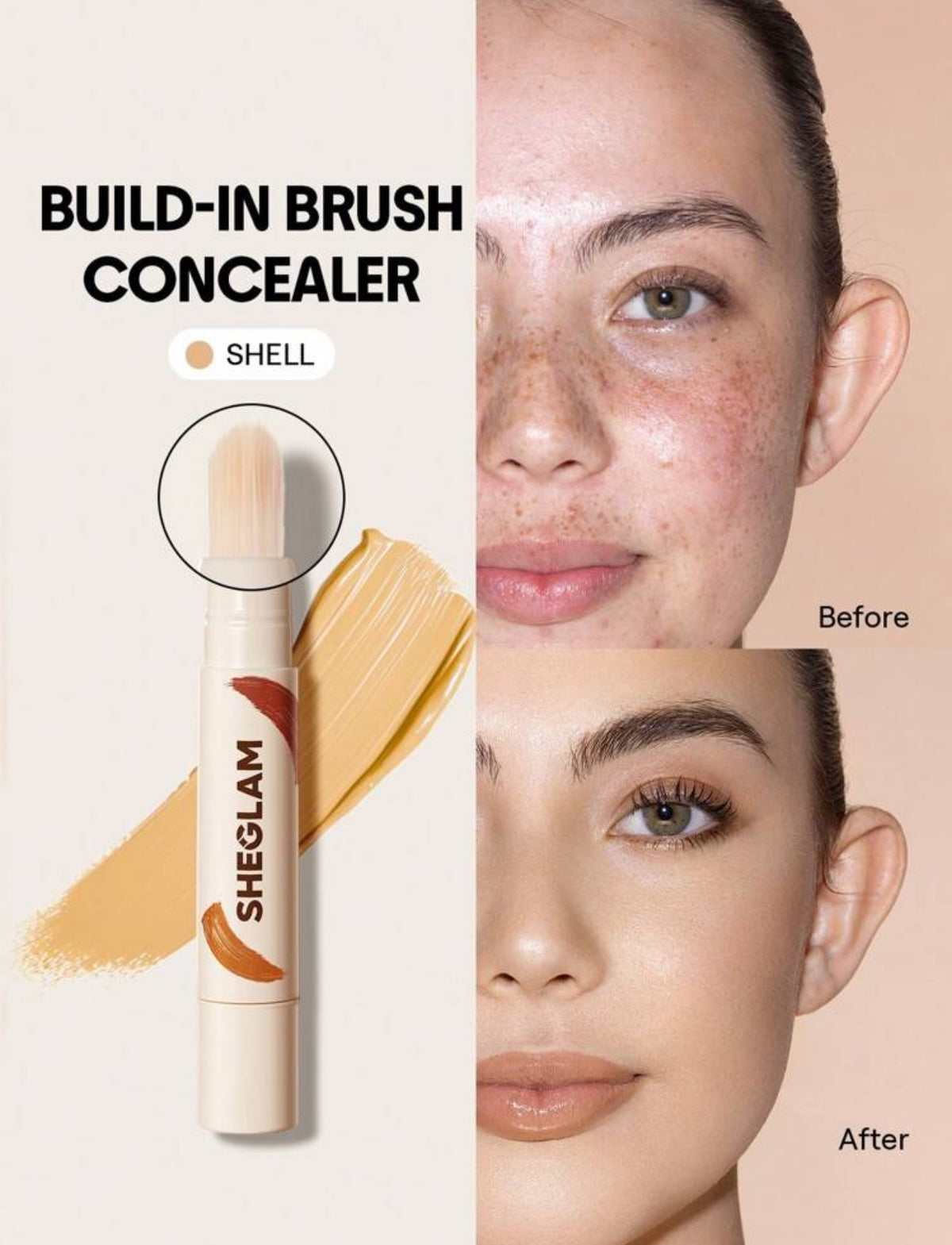 SHEGLAM Perfect Skin High Coverage Concealer – Nude & Shell - MK4161