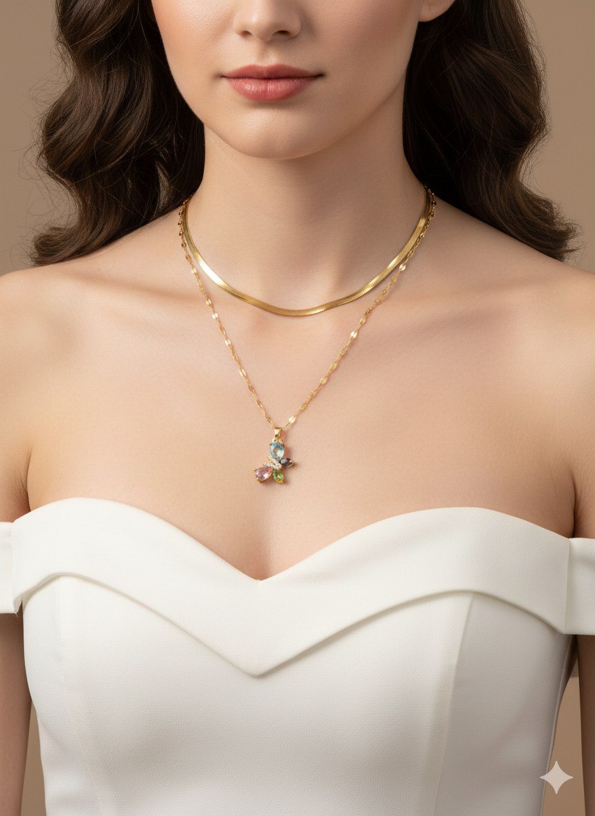 Dual Layer Stainless Steel Necklace 316 S2