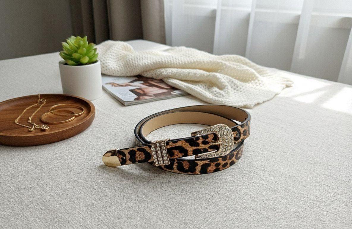 Tiger Leather Slim Belt – HTR35 S1