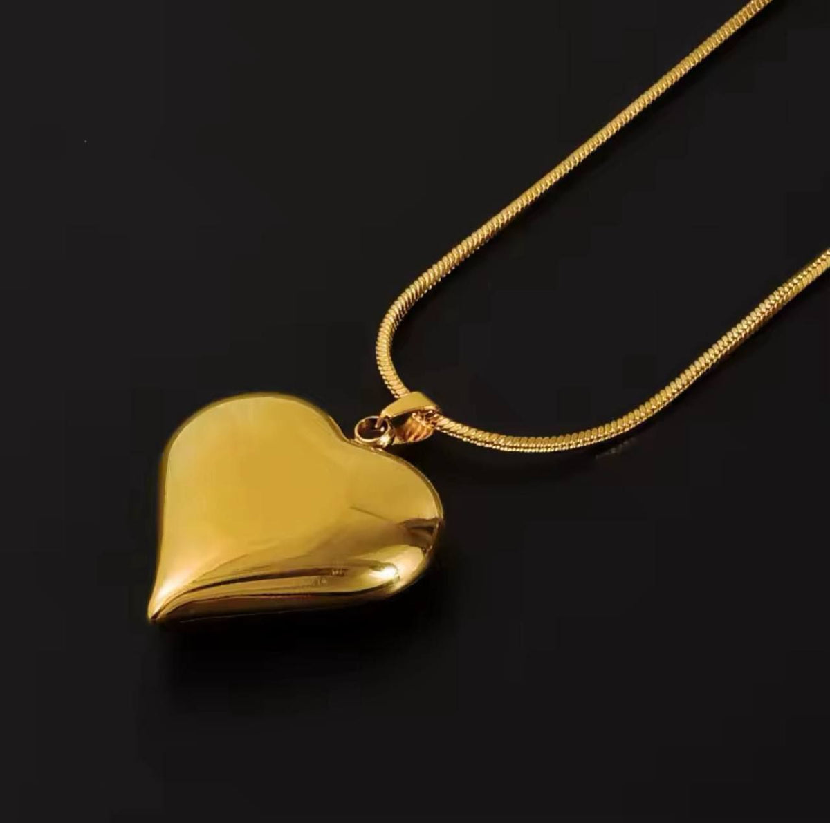 Heart Pendant Chain Necklace Stainless Steel 316 Pure S1