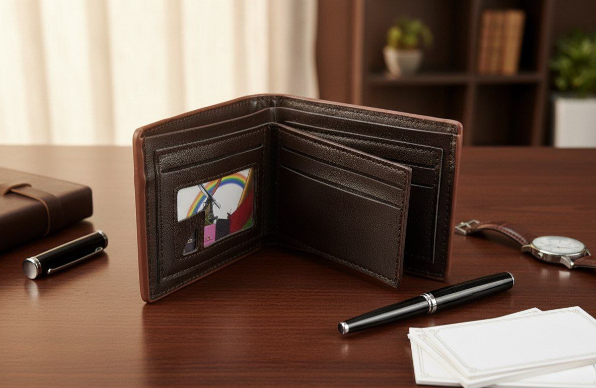 GUESS Men’s Leather Wallet – Code Mk5 S1