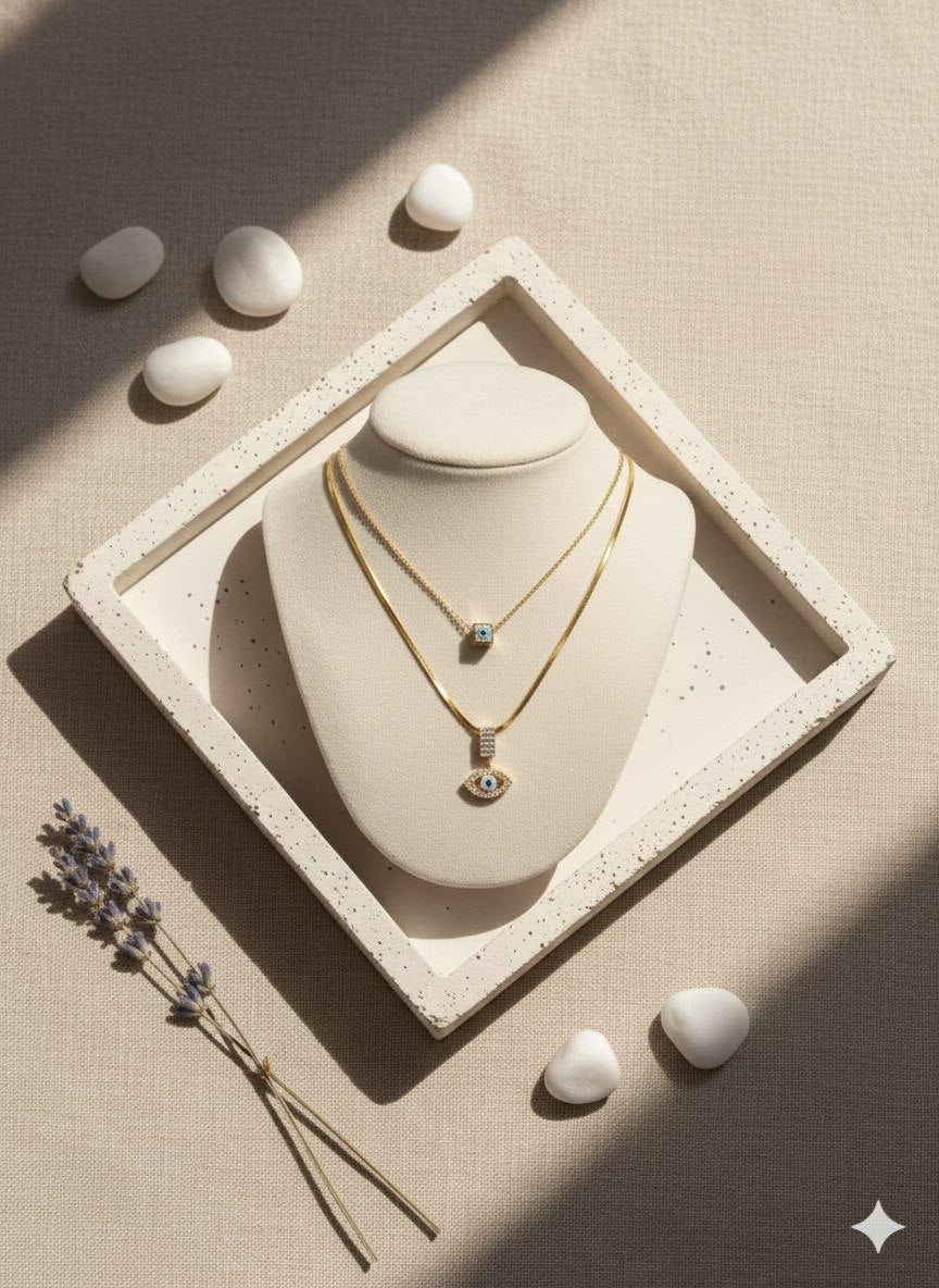 Double Layer 316 Stainless Steel Chain with Zircon Stones S2