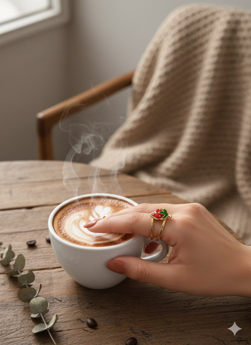 Stainless Steel 316 Strawberry Design Ring S2