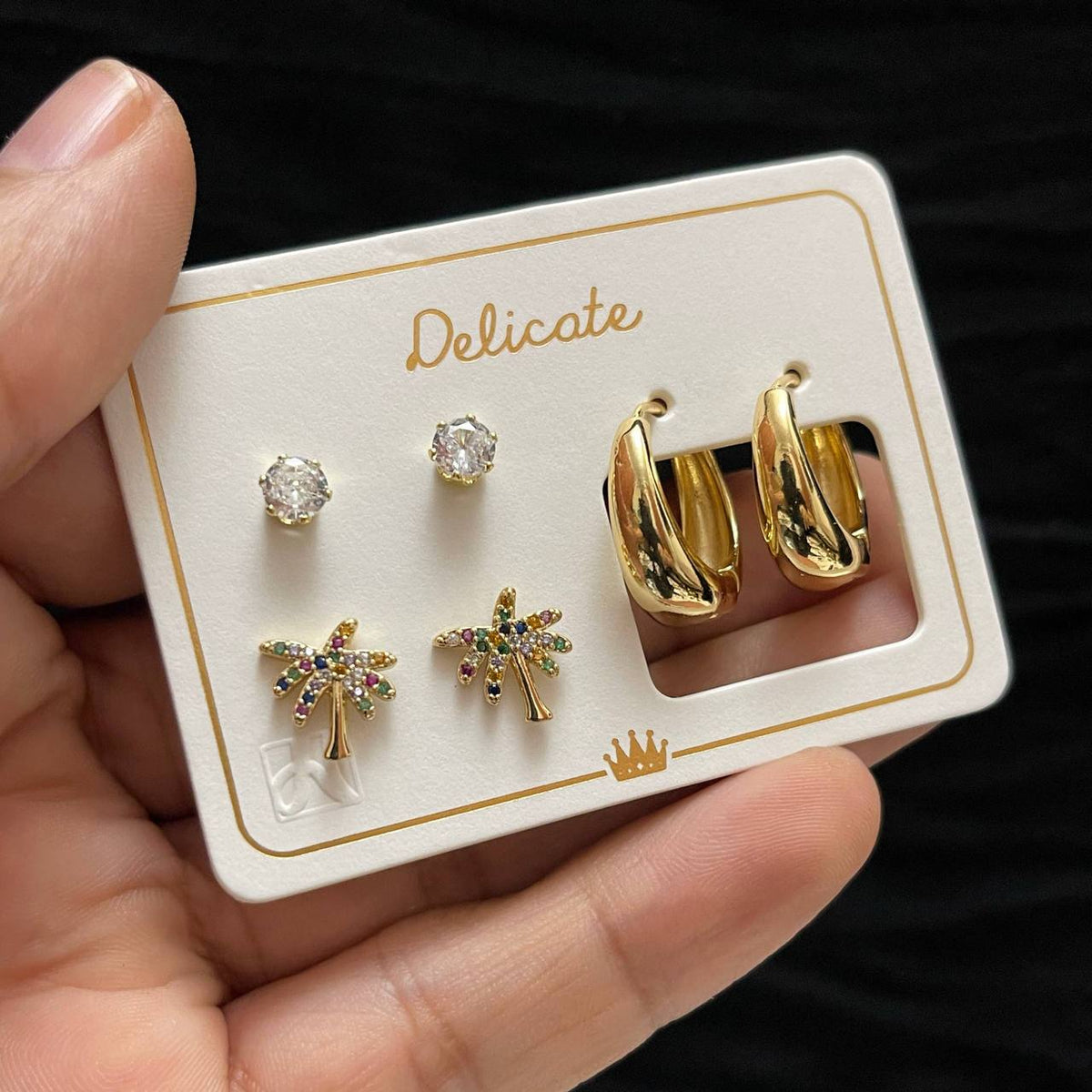 Chinese Gold Earring Card S1