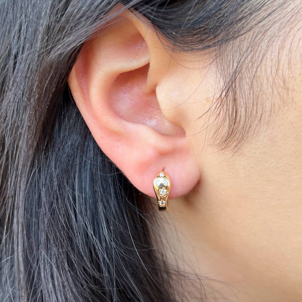 Chinese Gold Stud Earrings for Kids S1