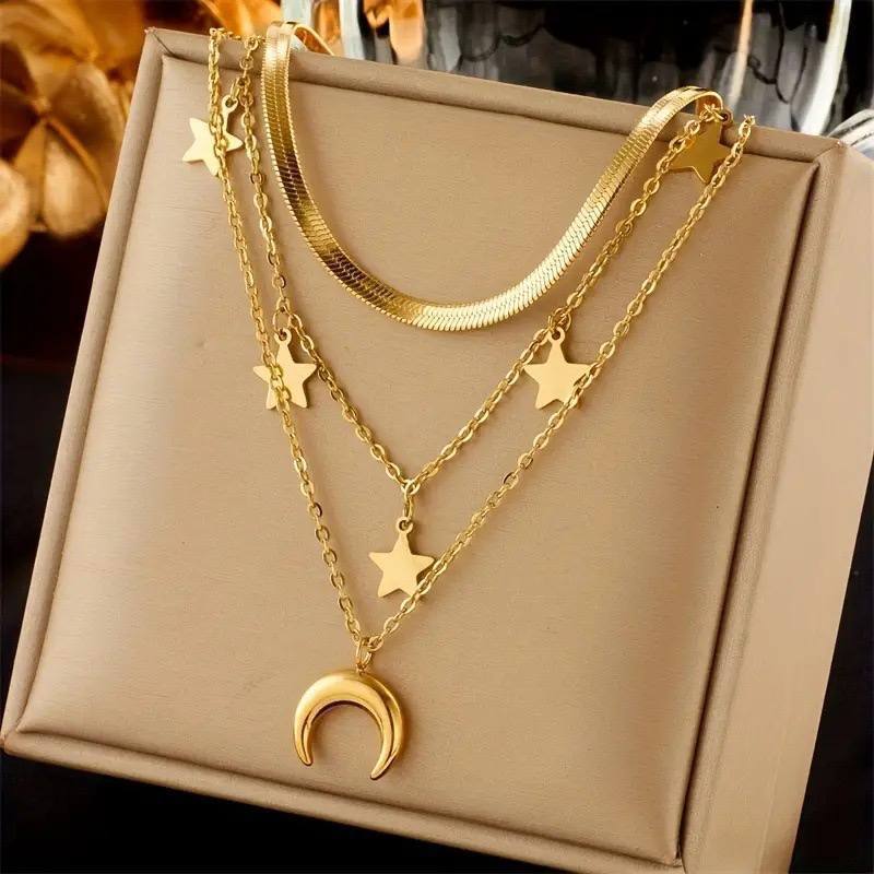 Triple Layer Pure 316 Stainless Steel Necklace S1