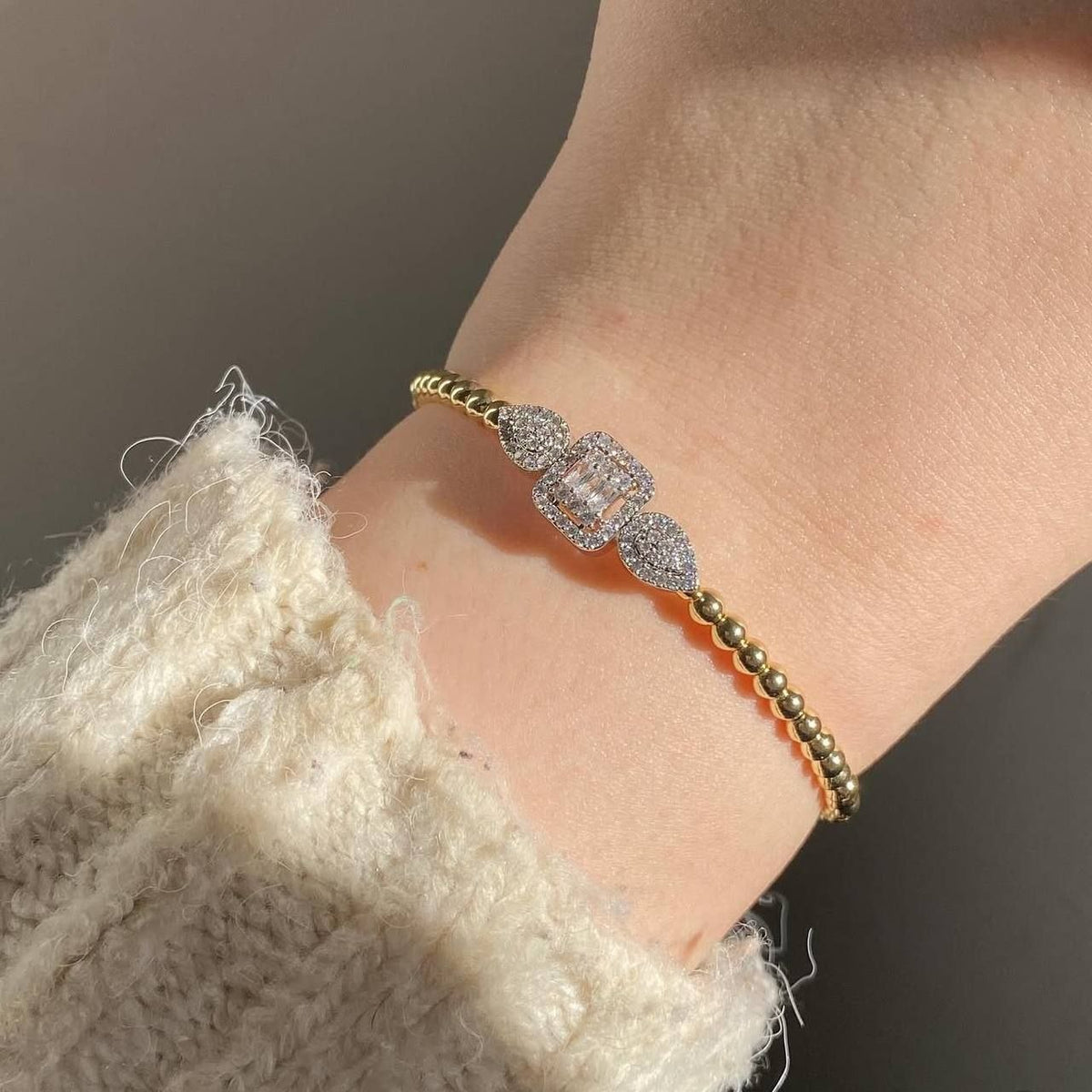 Gold Plated Zircon Bracelet S1