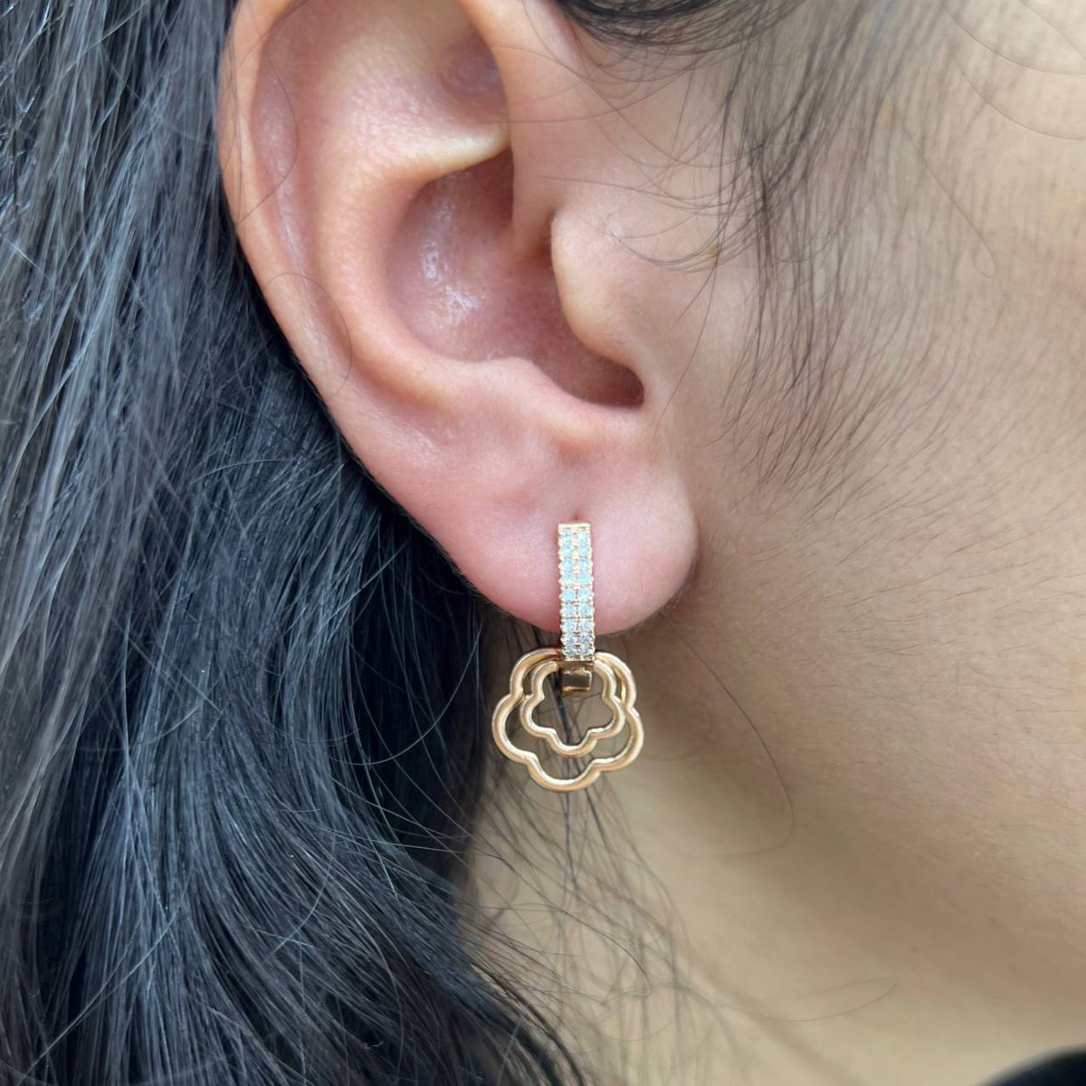 Small Single-Piece Gold Earring – Chinese, for Children S1