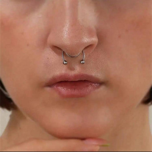 Versatile Simple Fake Septum Nose Ring – Multi-Wear Cone Tip Design for Women & Girls