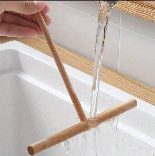 1pc Wooden I-Shaped Reusable Pancake Batter Spreader – 6.29in