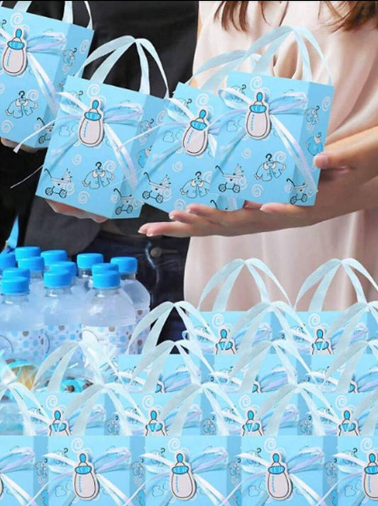 10pcs Party Gift Paper Bags – Handheld Treat Bags for Cookies, Candies & Small Gifts