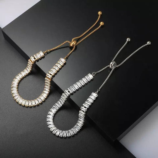 Shaddad Bracelet – Gold-Plated with Zircon Stones (4 mm)      S1