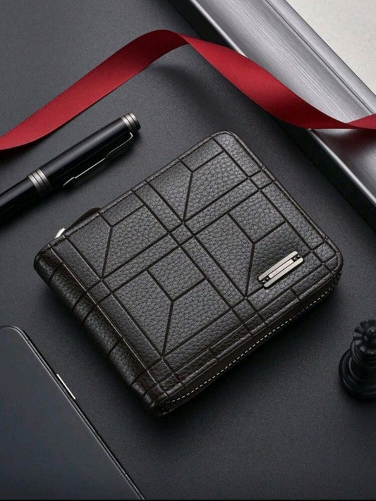 Men’s Zipper Leather Wallet – Elegant Design & Smart Organization S1 code:MK1