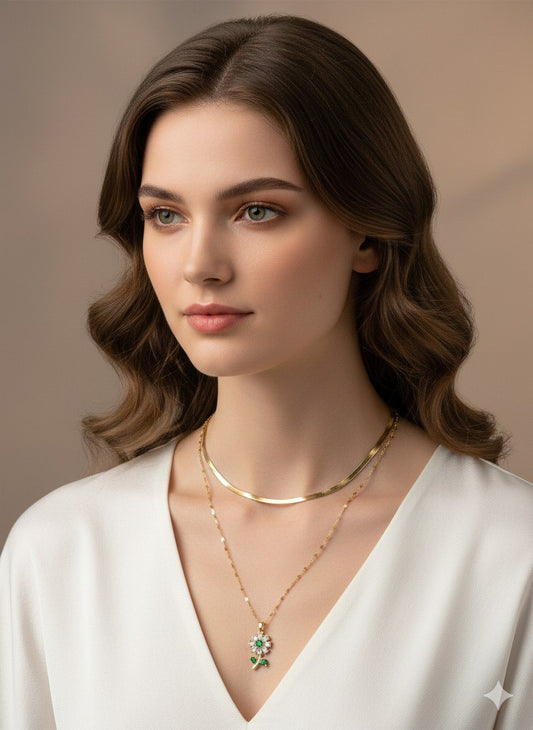 Dual Layer Stainless Steel Necklace 316 S2