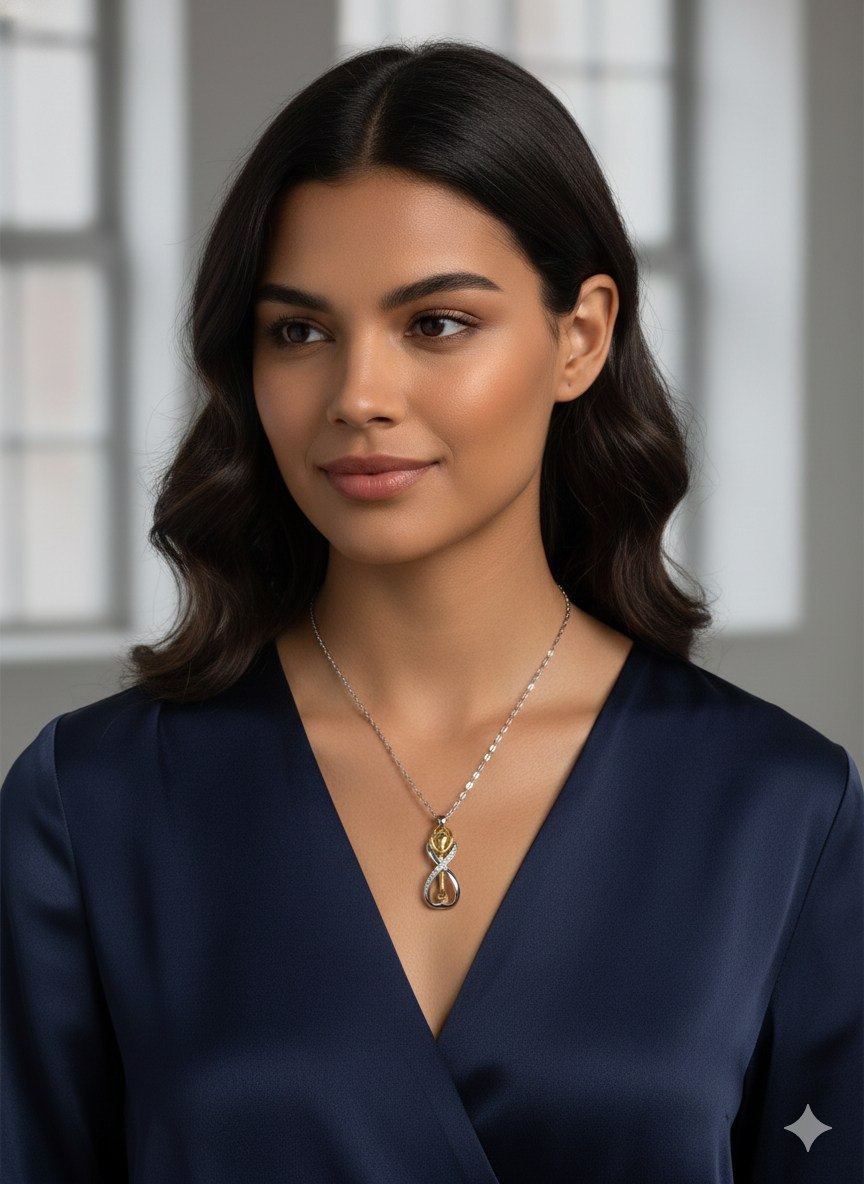 PureSteel 316 Zircon Stone Necklace S2