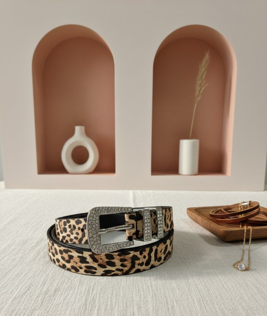 Tiger Leather Slim Belt – HTR36     S1