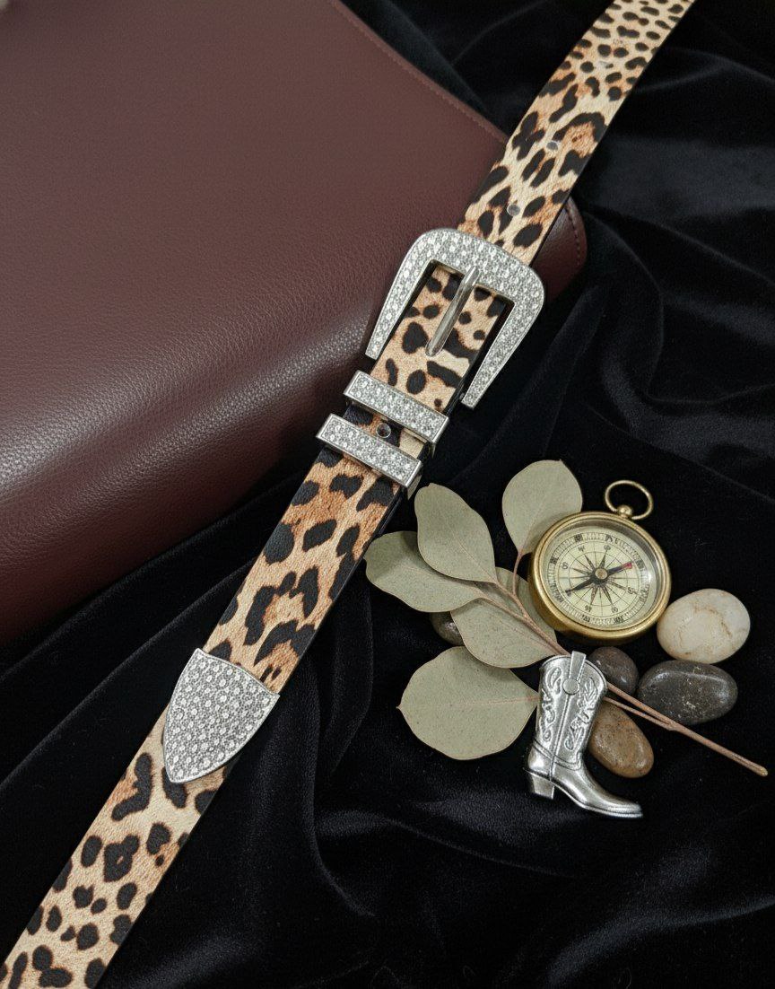 Tiger Leather Slim Belt – HTR36     S1