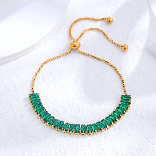 Large Shaddad Baguette Bracelet – Gold-Plated     S1