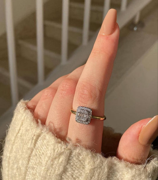 Gold Plated Free Size Ring with Zircon Stones     S1