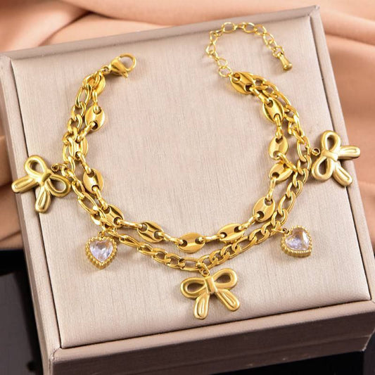 Double Layer Bracelet Stainless Steel 316      S1