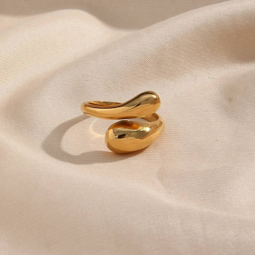 Heavy Stainless Steel Ring – Pure 316, Real Gold Plated   S1