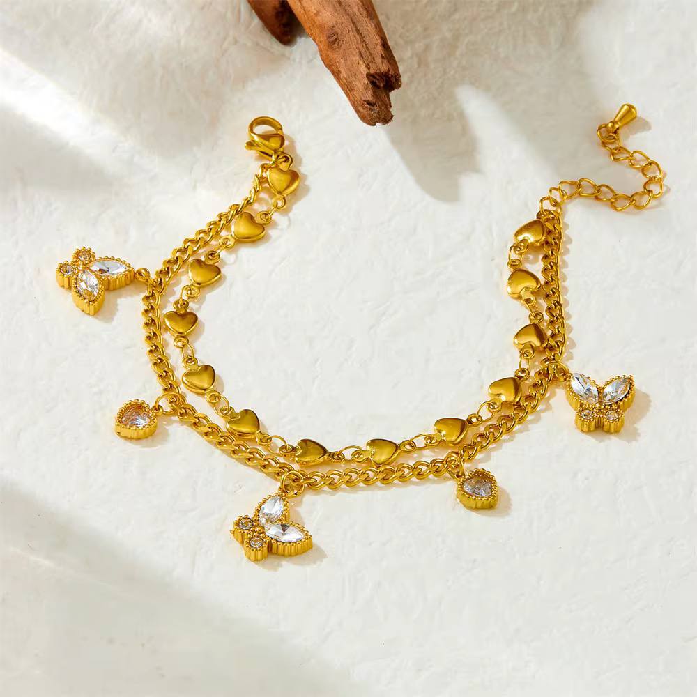 Double Layer Pure 316 Stainless Steel Bracelet     S1