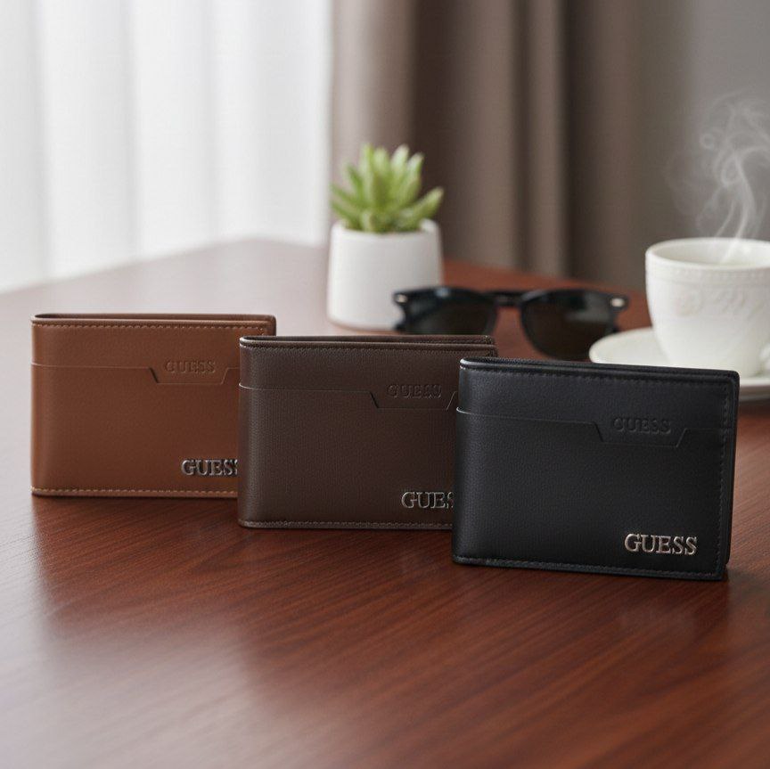 GUESS Men’s Leather Wallet – Code Mk5     S1