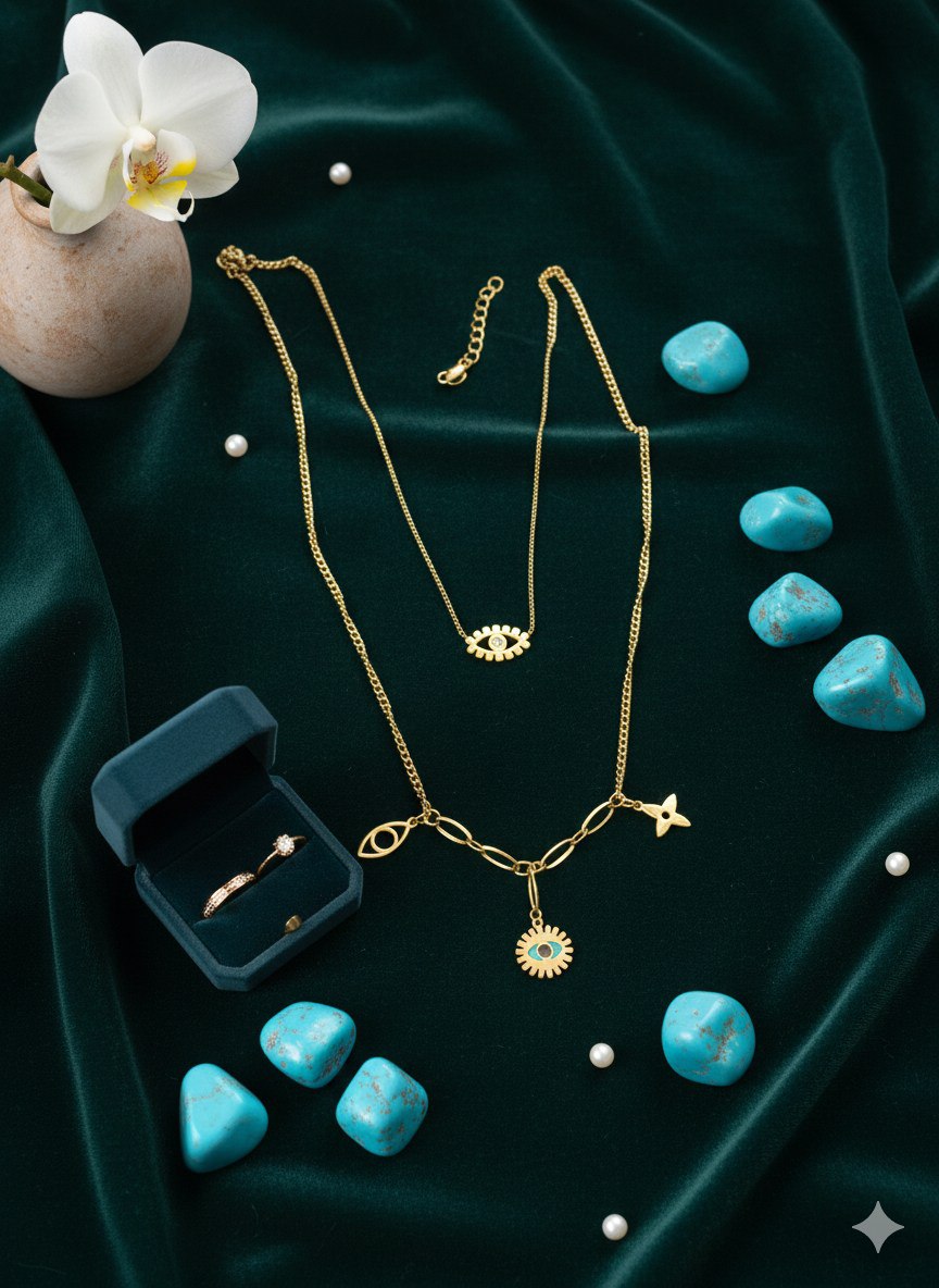 Double Layer 316 Stainless Steel Chain with Zircon Stones   S2